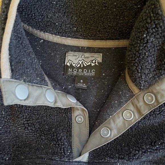 J Crew Nordic Grey/Blue Fleece- Small - Picture 2 of 4